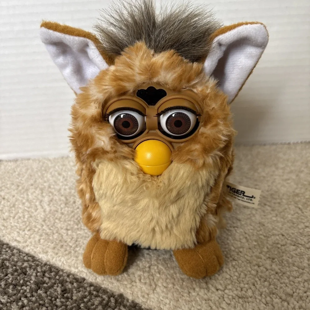 Vintage 1998/1999 Furby Gold Stripes Brown Eyes  **Not Working